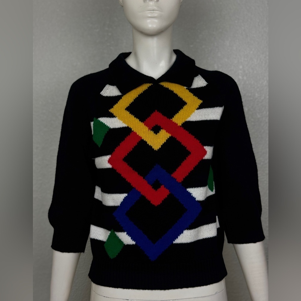 Unbranded Vintage 1980’s Colorful Geometric Pattern Sweater